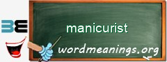 WordMeaning blackboard for manicurist